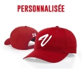 Casquette rouge V réglable coton