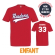 T-shirt Raiders d'Eysines rouge