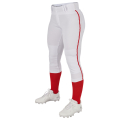 Pantacourt Femme Champro Traditional Low-Rise Blanc/Rouge