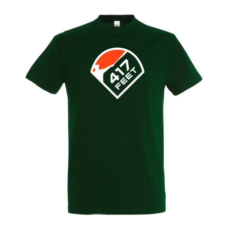 T-shirt vert grand 417feet blanc-orange