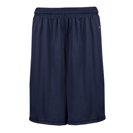 Short Badger polyester navy avec poches