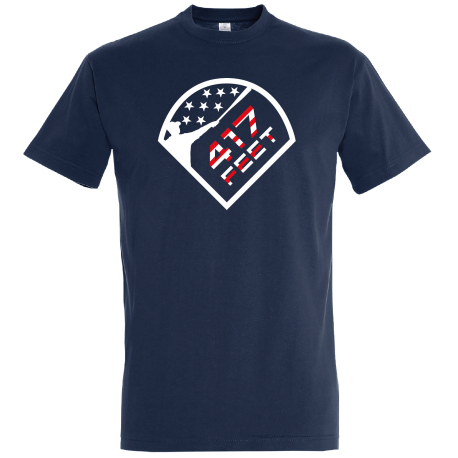 T-shirt navy 417feet USA