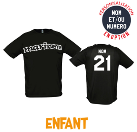 T-shirt sport Mariners noir enfant