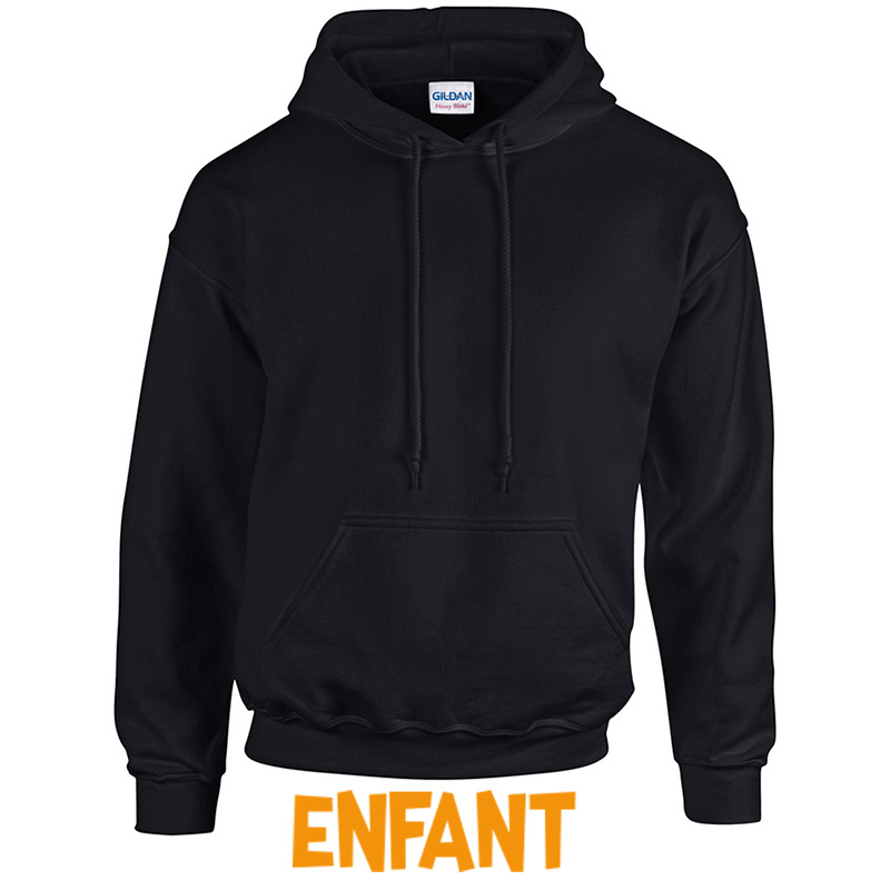Sweat à capuche rive sans zip couleur noir-aqua - Sweat Shirt | Pacific