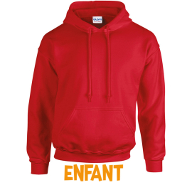 Sweat à capuche Rouge enfant