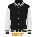 Varsity Jacket enfant blanc-noir