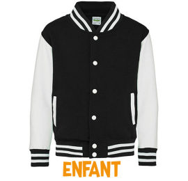 Varsity Jacket enfant blanc-noir