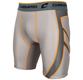 Sliding short champro Wind-up gris adulte