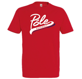 T-shirt Pole Nouvelle Aquitaine rouge