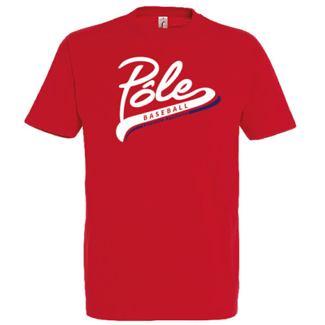 T-shirt Pole Nouvelle Aquitaine rouge
