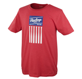 T-shirt Rawlings rouge Bat Flag