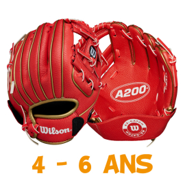 Wilson A200 EZ Catch T-BALL 9" rouge/or