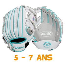 Wilson A200 EZ Catch T-BALL 10" blanc/argent