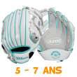 Wilson A200-RH EZ Catch T-BALL 10" blanc/argent pour gaucher