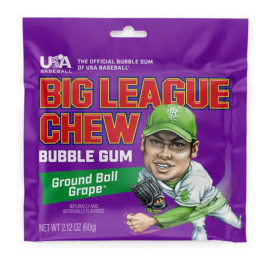 Chewing gum Big League Ground Ball Grape Pack