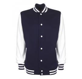 Teddy polaire blanc/navy adulte