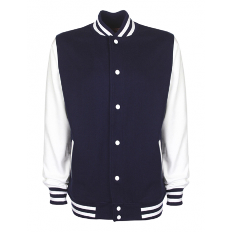 Teddy polaire blanc/navy adulte