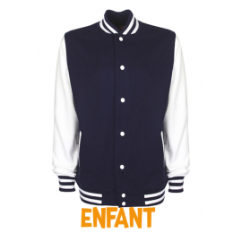 Teddy polaire blanc/navy enfant