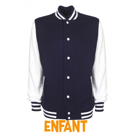 Teddy polaire blanc/navy enfant