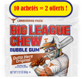 Chewing gum Big League Original Longhorns Pack