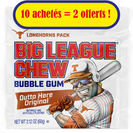 Chewing gum Big League Original Longhorns Pack