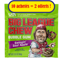 Chewing gum Big League Pomme Acide Pack