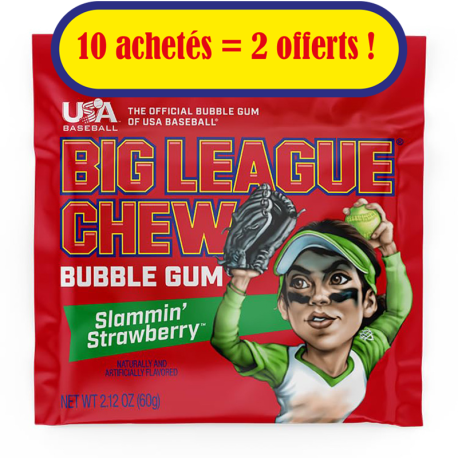 Chewing gum Big League Fraise Pack
