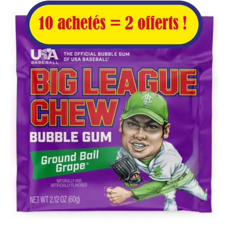 Chewing gum Big League Ground Ball Grape Pack
