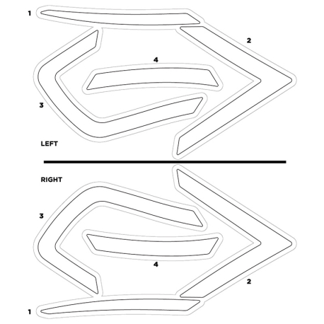 Autocollants pour casques Z50