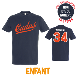 T-shirt coton Cudas navy adulte