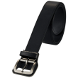 Ceinture Zett en cuir noir mat 120cm