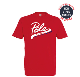 T-shirt Pole Nouvelle Aquitaine rouge