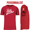 T-shirt Pole Nouvelle Aquitaine rouge