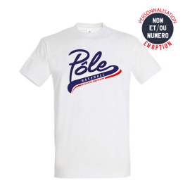 T-shirt Pole Nouvelle Aquitaine blanc