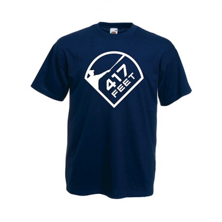 T-shirt navy 417feet blanc