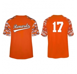 T-shirt Digital Camo orange RENARDS personnalisé