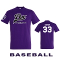 T-shirt coton PUC Baseball/Softball/Cricket violet