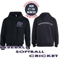 Sweat à capuche PUC Baseball/Softball/Cricket noir
