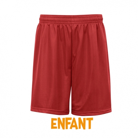 Short enfant Badger rouge sans poches