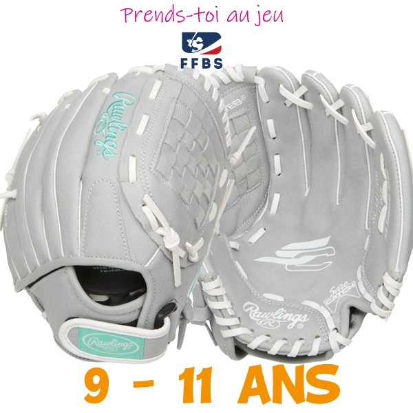 Rawlings | Velo Fastpitch Kit Attrape-Balle | Certifié NOCSAE | Jeunes à partir de 12 Ans | Blanc/argenté